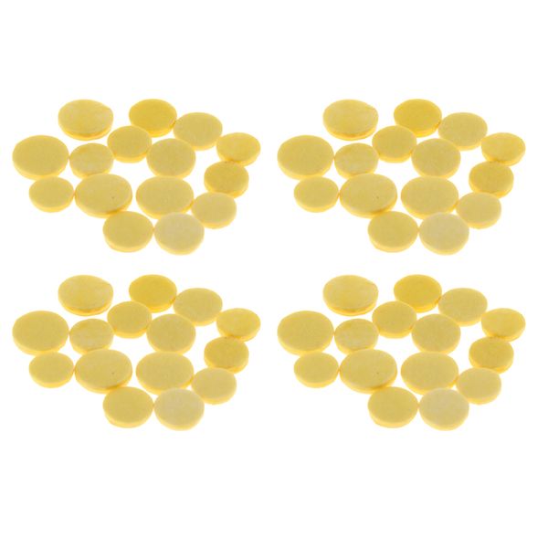 

pack of 4 yellow standard piccolos pads mats diy dia. 10mm 9mm 8mm