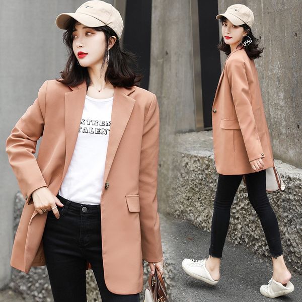 

small suit women's 2020 new internet celebrity solid color korean style casual coat coat british style chic suit, White;black