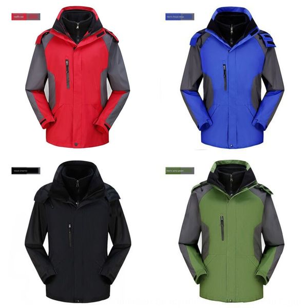 

wr5ec двухсекционная съемная куртка три-в-один горный туризм на лыжи two-кусок открытого открытых одежд съемной куртку три-в-одном горна, Blue;black