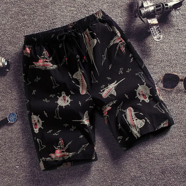 

shorts men's casual cropped beach sports fitness quick-drying beach running men's sports pants loose cropped pants all-match fashi