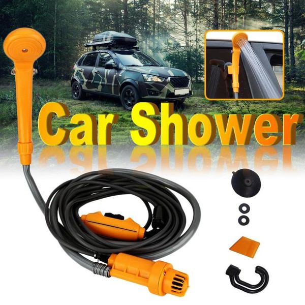 

12v portable travel camping ducha car pet dog shower 2020 washer electric pump outdoor hiking kit
