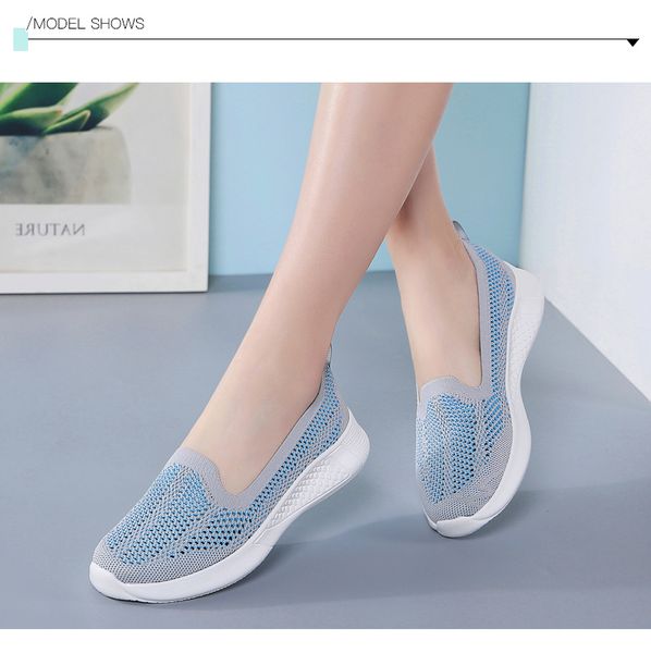

women summer outdoor sweet flats shoes breathable mesh sneakers shoes for female slip-on fashion ladies walking big size, Black