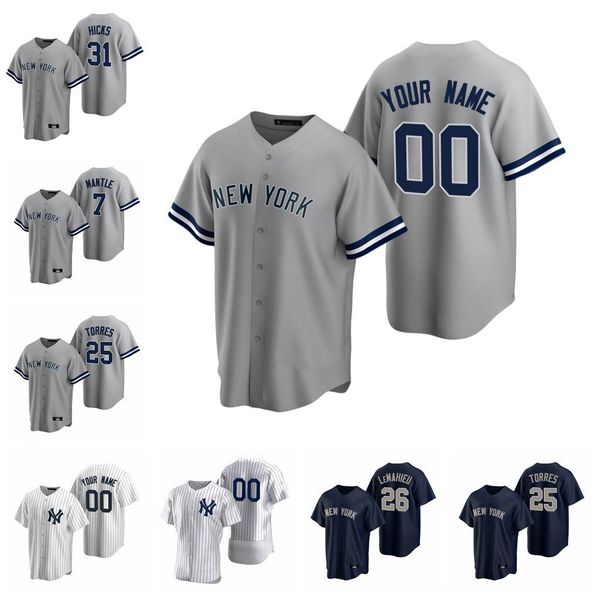 

2020 yankee 99 aaron judge new 2020 york custom jersey 45 gerrit cole 25 gleyber torres giancarlo stanton sanchez sabathia dj lemahieu, Blue;black
