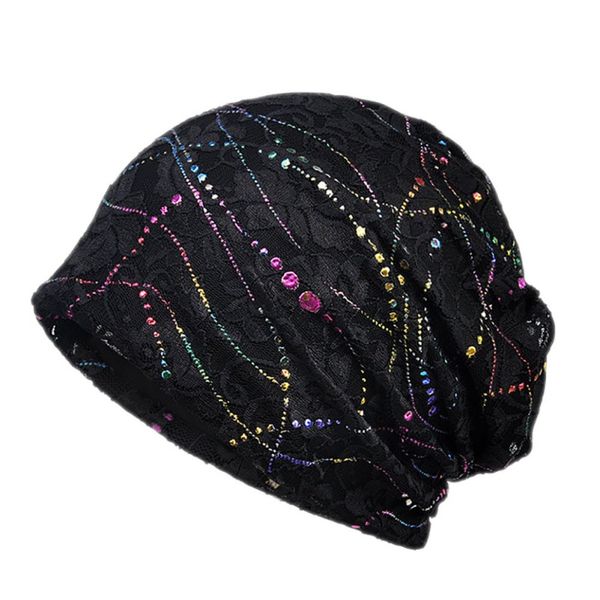 

outdoor hats aolikes sport mountaineering cap printed flowers lace summer knitted beanies women ladies flower hat scarf, Black;white
