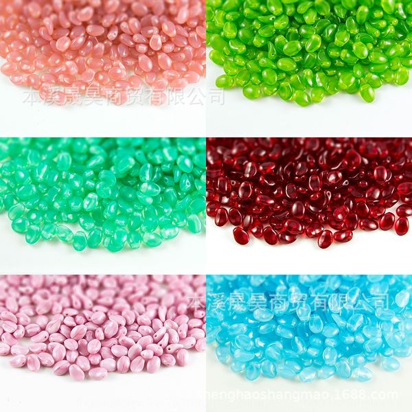 

czech 6 diy accessories 8mm single color single hole tulip glass beads diy beads accessories materials, Silver