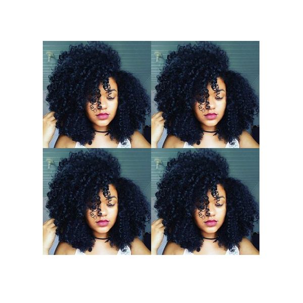 Neue weiche Frisur für Damen, indisches Haar, Afro-Amerikaner, kurzer Bob, lockige natürliche Perücke, Simulation menschliches Haar, verworrene lockige Afro-Perücke für Frauen