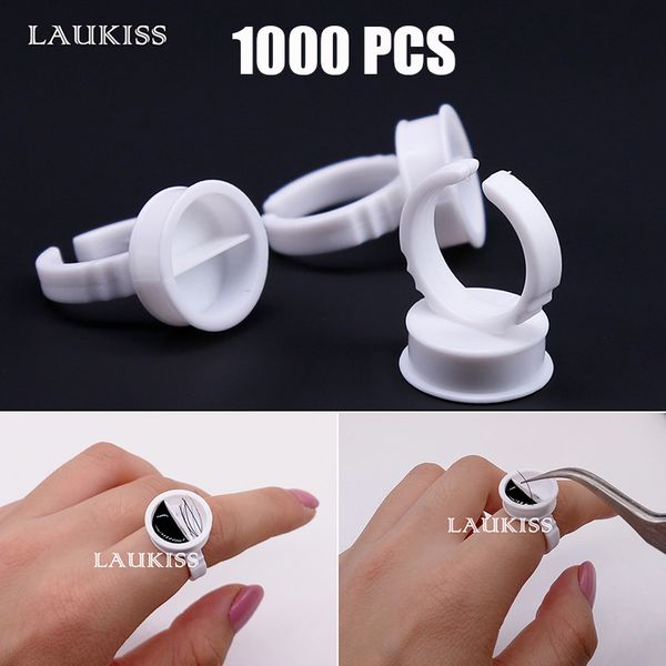 

1000pcs eyelash extension glue rings adhesive eyelash pallet ring disposable glue holder for eyelashes extension tattoo pigment
