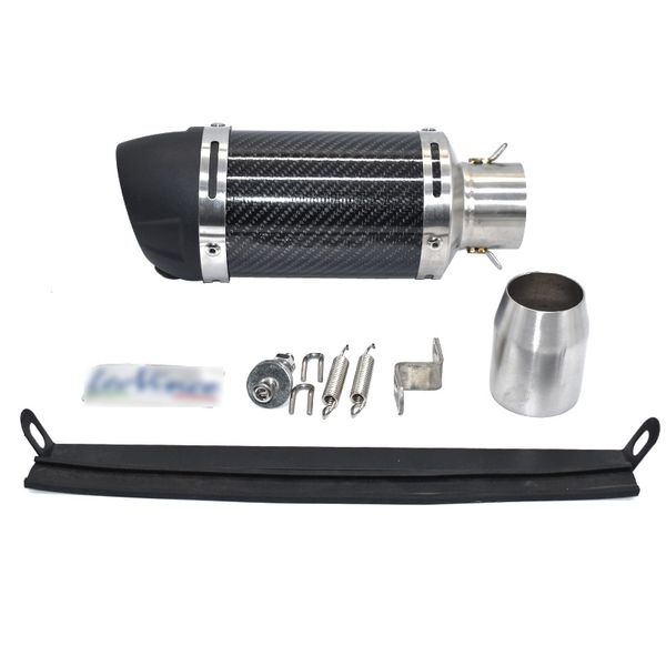 

51mm universal motorcycle modified exhaust pipe 51mm muffler carbon fiber exhaust pipe for r25 z400 gsxr250 fz6n