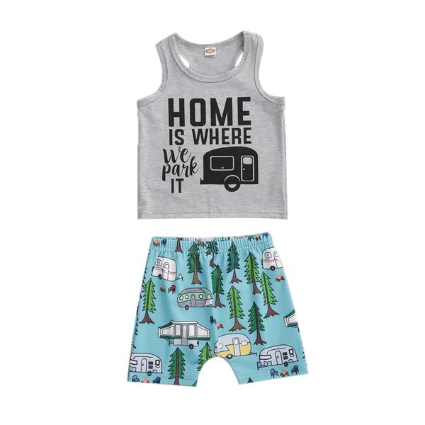 

focusnorm 1-4years baby boy clothing summer cool sleeveless letter vest print shorts children clothes sets 2pcs, White