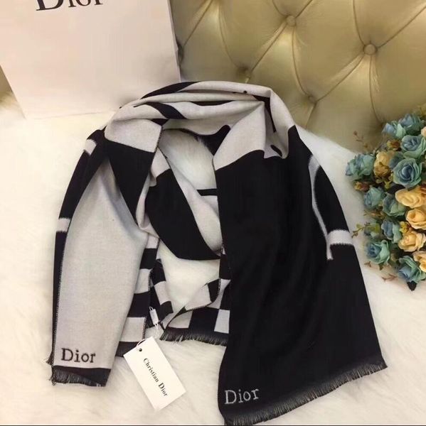 

double side can be encrypted and thickened in european and american style cashmere blended scarf for both men and women01, Blue;gray
