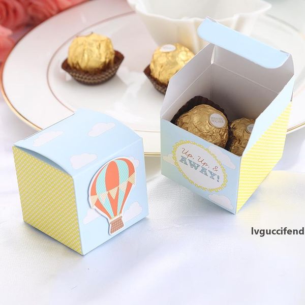 

air balloon paper candy box baby shower favor box new style birthday party gift for boy and girl 12pcs