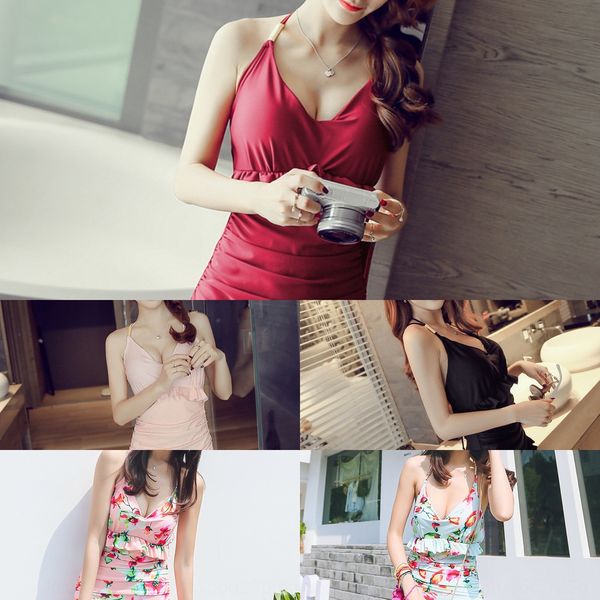 

цельная женская сексуальная высокая талия деревянный треугольник уха купальник цельный купальник горячий источник, White;black