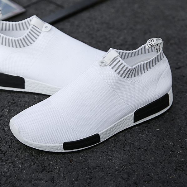 

new men's shoes casual sneakers lightweight fashion sports trend red white summer comfortable breathable mesh 2020 student shoes, Black