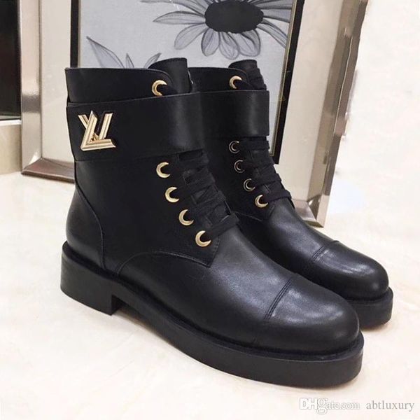 

women shoes fashion ankle boots luxury wonderland flat ranger bottes femmes winter warm booties martin boots luxury lady shoes, Black