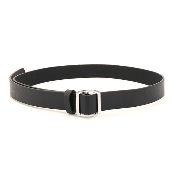 

wide leather belt women silver square pin metal buckle waist belt female black white strap waistband, Black;brown
