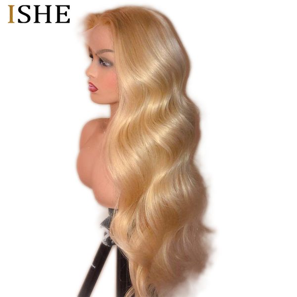 

honey blonde preplucked brazilian wig non-remy hair body wave wig glueless full lace human hair wigs for black women