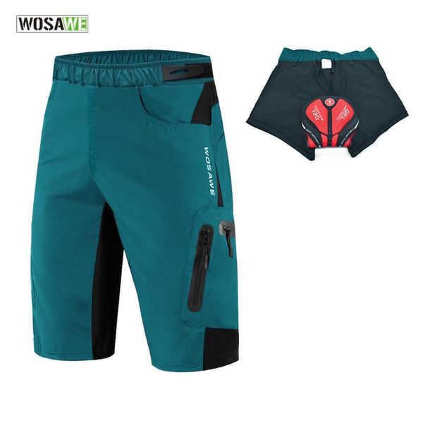

wosawe summer men's cycling shorts mountain bike downhill shorts loose outdoor sports riding road bicycle short pant