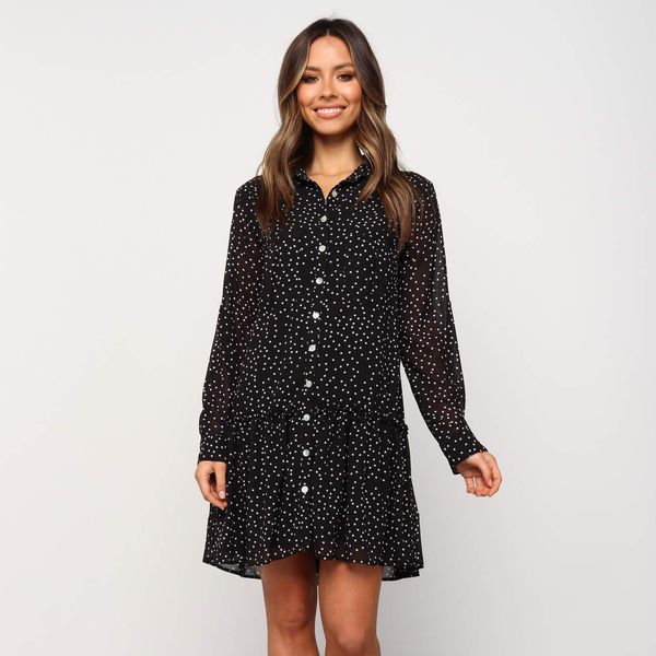 

2020 New women long sleeve printed summer dress