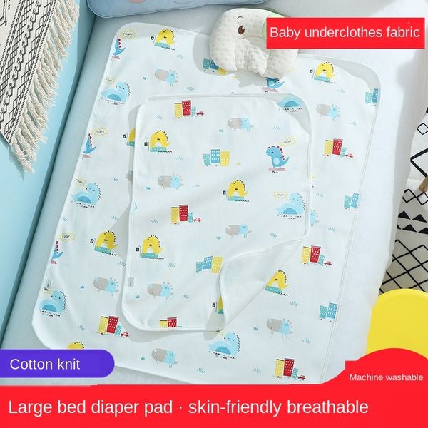 

bnjvs three-layer knitted pure cotton urine pad baby waterproof washable pure cotton cartoon composite printing urine pad washable and absor