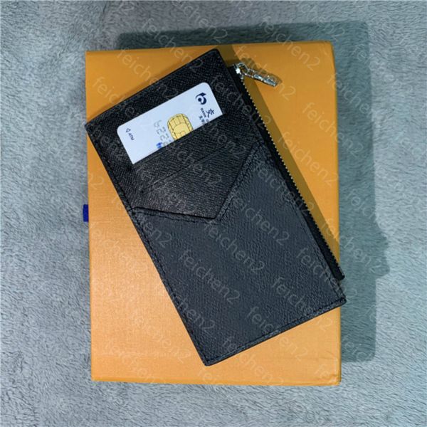 

credit card holder coin pouch zippy coin purse classic men women pocket fashion mini small wallet handy slim bank with box taz1, Brown;gray