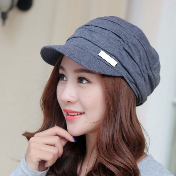 

beret women's winter knitted old lady warm octagonal beret octagonal warm hat middle-aged hat, Blue;gray