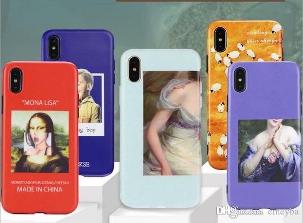 

luxury art girl phone case for iphone 7 case 6 6s 8 plus x xs max xr retro painting women cases coque capa soft tpu cover