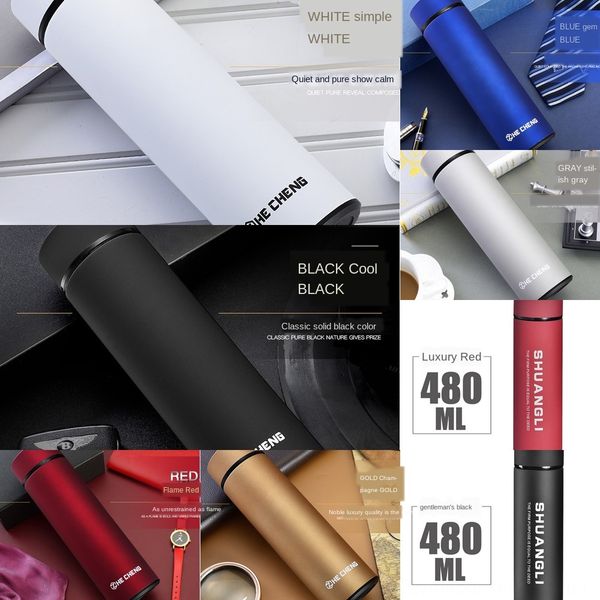 

new stainless steel business frosted stainless steel enterprise printing vacuum vacuum gift cup creative car office cup printing