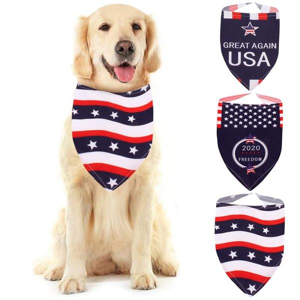 

dog apparel pet bandana american flag 4th of july independence day stars stripe scarf costume accessories