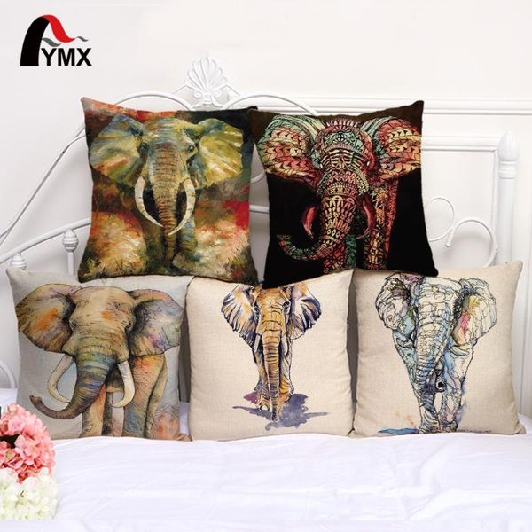 

cushion cover for soft cotton and linen decorative animal pillowcase 45*45cm mandala fashion pillow cases elephant home decor