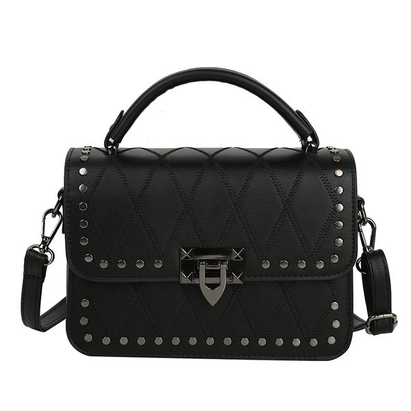 

pu hard rivet female handbags 2020 new black red green candy color young girls single shoulder bags brand women crossbody bags
