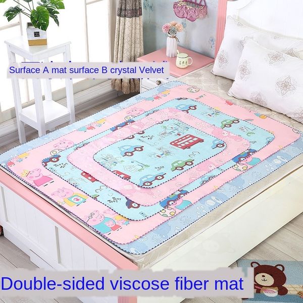 

v4qnf summer ice silk mat double-sided available waterproof diaper 1.8*2 mat menstrual mattress diaper mattress leak-proof mother and baby s