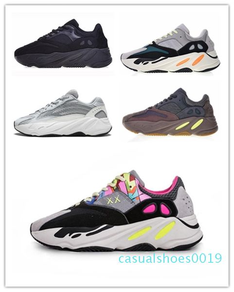 

west 700 wave runner кроссовки для мужчин женская kanye 700s v2 статическая спорт кроссовки сиреневые твердые серый роскошная обувь размер 3, Black