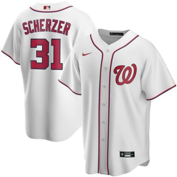 

nationals max scherzer #31 men's all colors 2020 mens stitched xs-6xl baseball jerseys, Gray