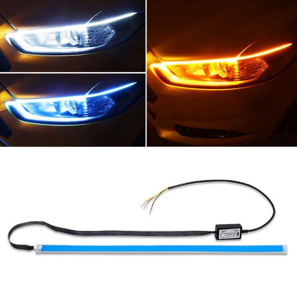 

30cm car accessories day time running strip led turning signal universal soft tube headlight strip