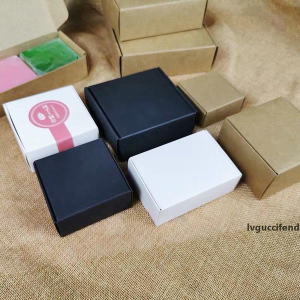 

50 pcs/ lot multi-sizes kraft paper boxes brown diy gift package box foldable papercard boxes for christmas wedding decoration t200619
