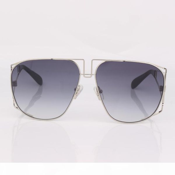 

2018 fashion designer square sunglasses for women retro big frame uv400 gradient lens with original box 0263, White;black