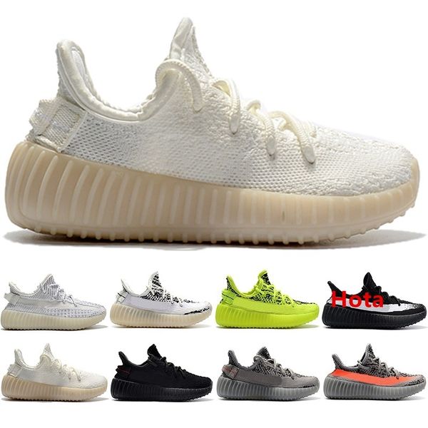 

running sneaker men women sport shoes kids children yougth kanye west black static reflective clay hyperspace sport shoe size ship