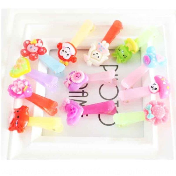 

korean style children's plastic duckbill cartoon resin small clip clip card gift card hairpin small gift gift, Slivery;white