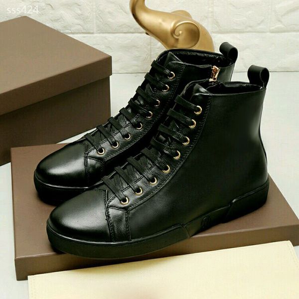

casual shoes sneakers lace-up casual cowhide low sneaker white black colors casual shoes for mens size 39-45 type2