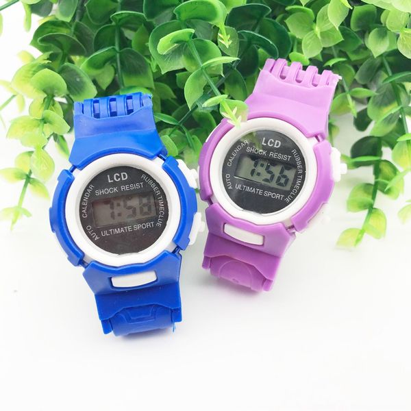 

c65py round digital cartoon mini smart student day gift round digital cartoon electronic mini smart student children's watch children&#, Blue