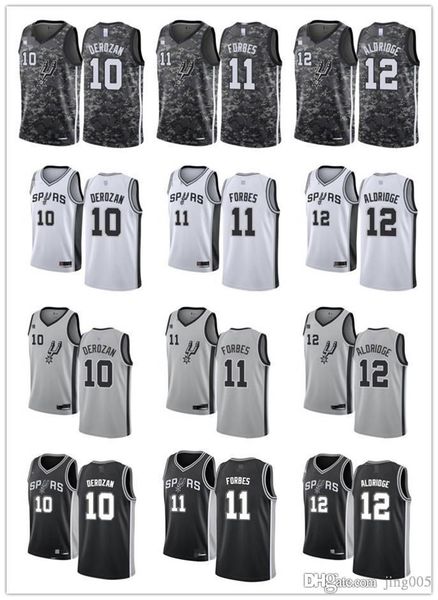 

mensÂ womenÂ youth san antonio spurs 10 demar derozan 12 lamarcus aldridge 11 bryn forbes black custom basketballÂ jersey, Black;red