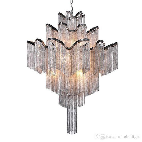 

pendant lamps french empire aluminum chain chandelier light fixture lustre hanging suspension lamp chain project lighting