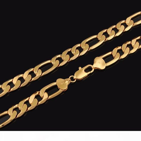 

e 18 k yellow gold gf plated figaro chain necklace made in china -lifetime warranty, Silver