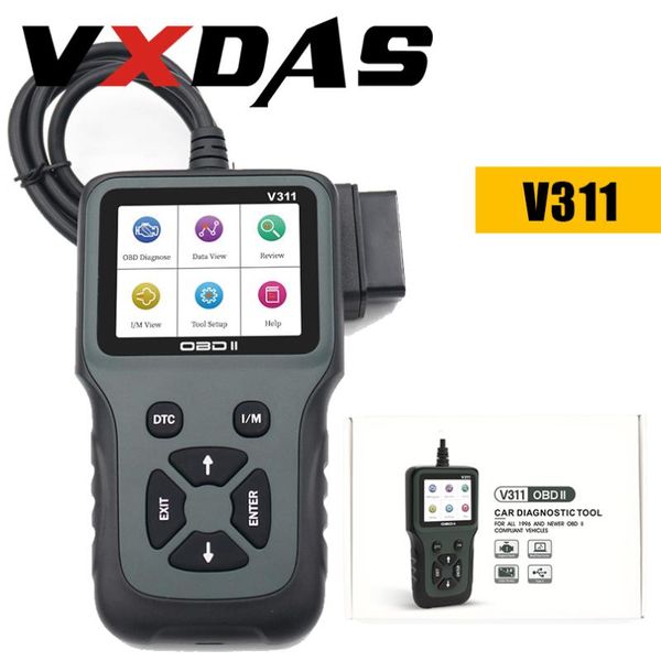 

vxdas car diagnostic scanner obd2 engine obdii code reader full system analyzer for car with type-c multilingual read scanner