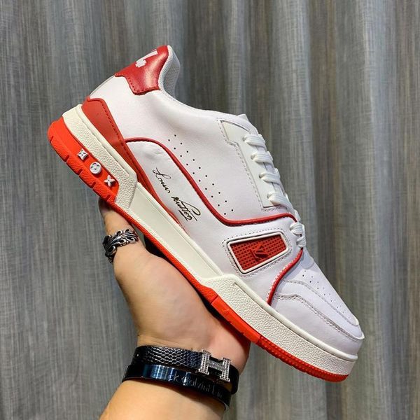 

trainer sneaker new luxury men shoes leather big size comfortable breathable leisure men shoes casual with box zapatos de hombre lace -up