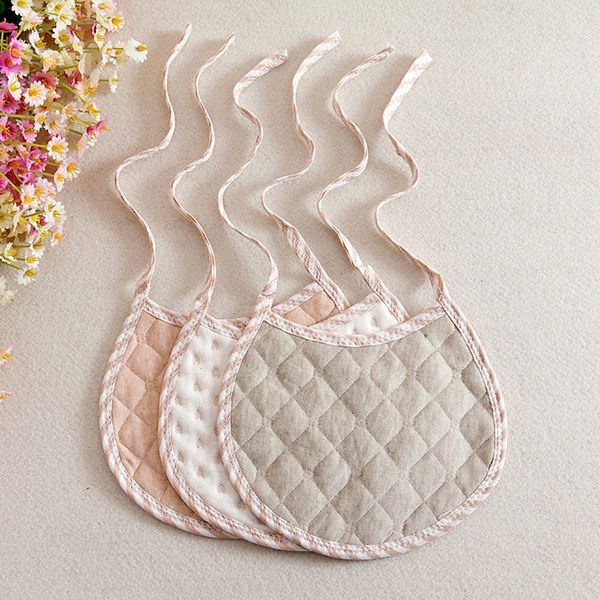 

colored cotton round waterproof bib baby cotton bib saliva towel saliva towel baby dining pocket