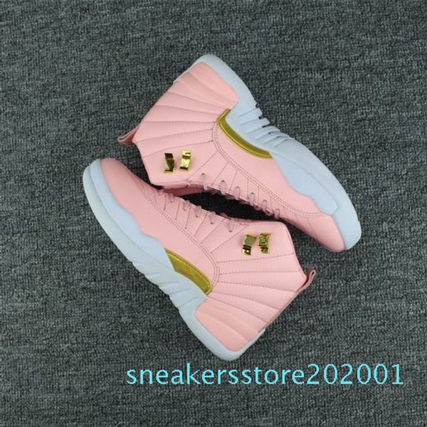 

2018 new pink lemonade 12 womens casual shoes pink lemonade 12s womens casual shoes size 5.5-8.5 s01, Black