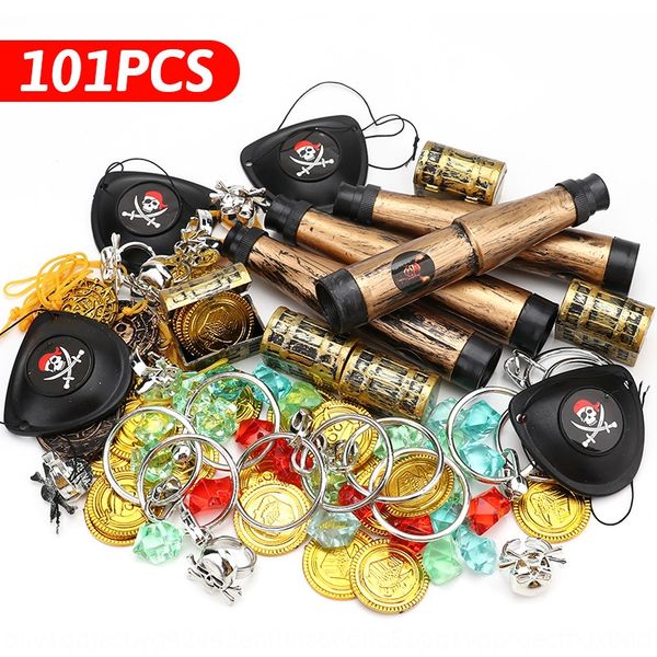 

pirate gold coin treasure crystal crystal box prop toy box props pirate telescope set toy