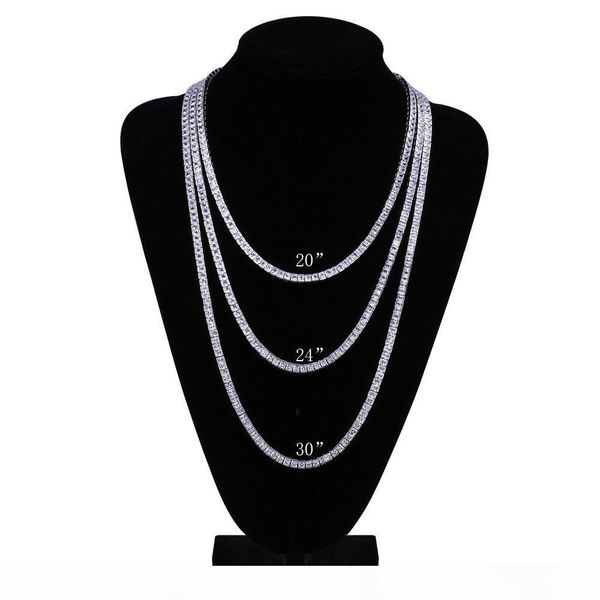 

хип-хоп цепи 18k gold electroplated single площадь его цирконий медь ожерелье для мужчин отполированного iced out блестящей bling ювелирных, Silver