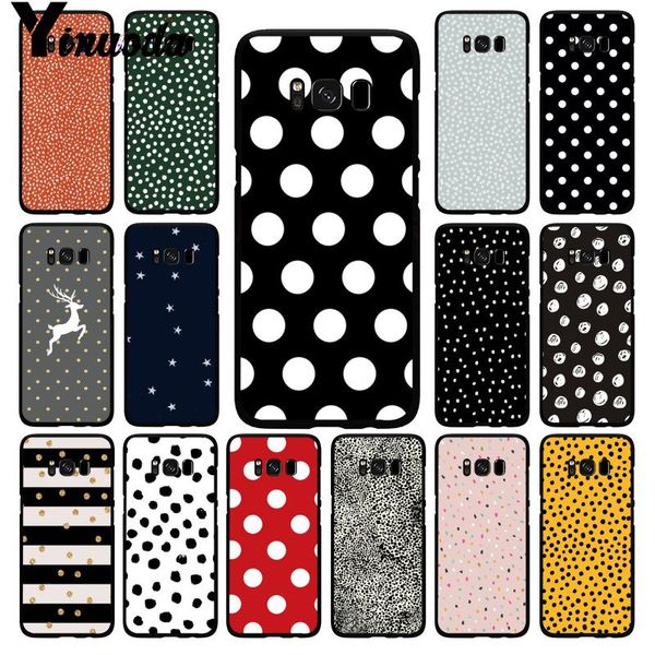 

yinuoda polka dots art silver star phone case for samsung galaxy s9 s10 plus s10e s6 s7 s8 s9 s9plus s5 m10